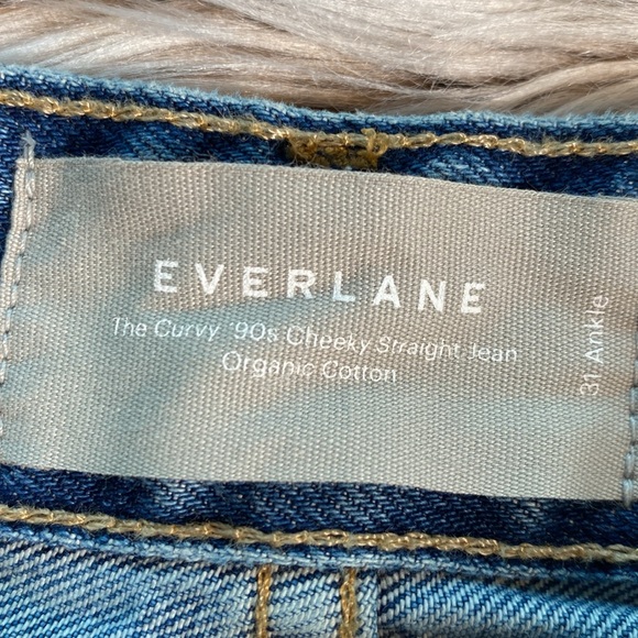 NWT Everlane Curvy 90's Cheeky Straight Jean Organic Cotton Womens Size 31 Ankle - Picture 9 of 11